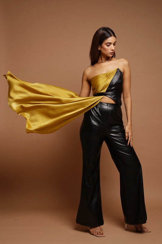 Leather Satin Co-ord (Set of 2)