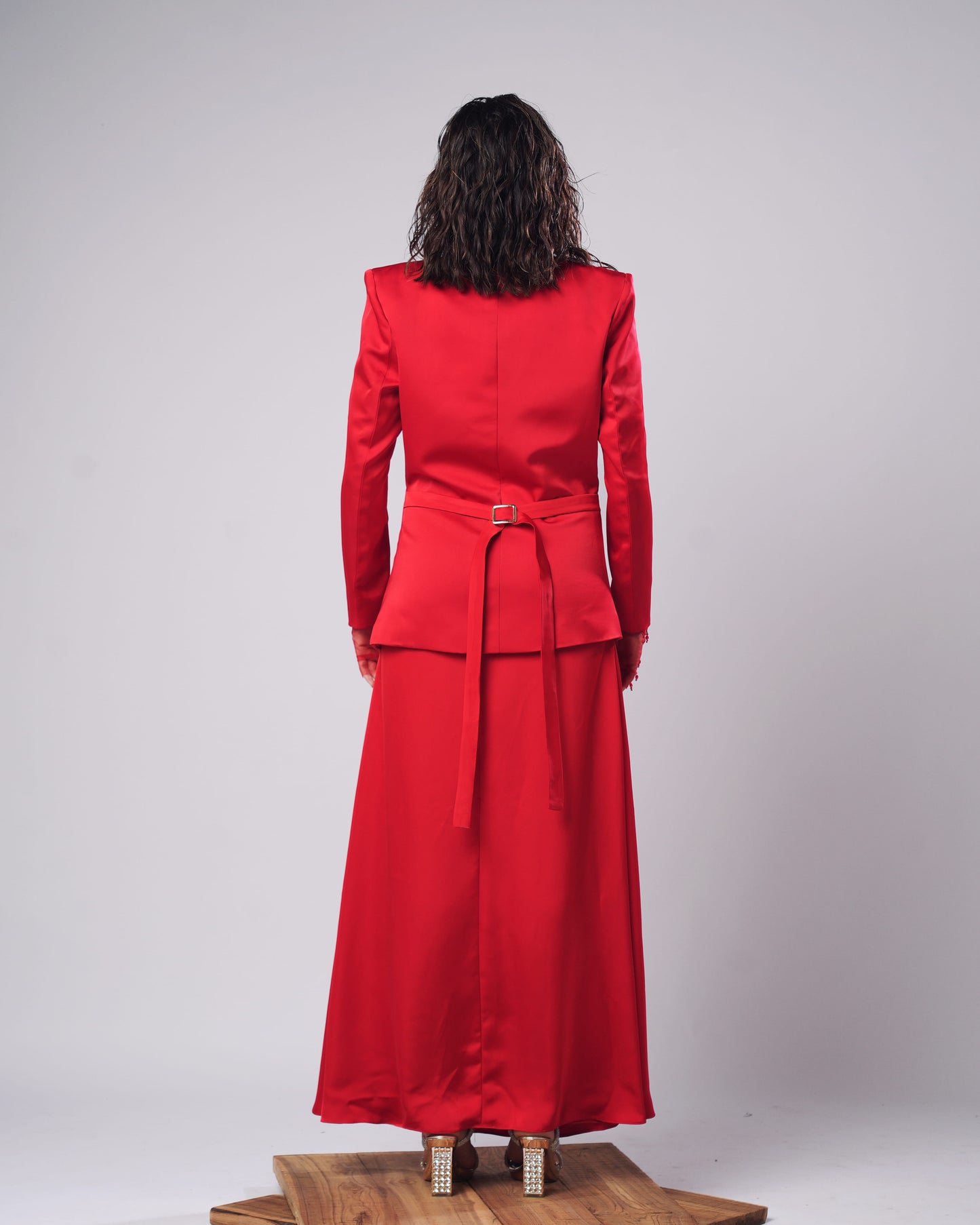 Rosemary - Scarlet Satin Three-Piece Power Set (SET OF 3)