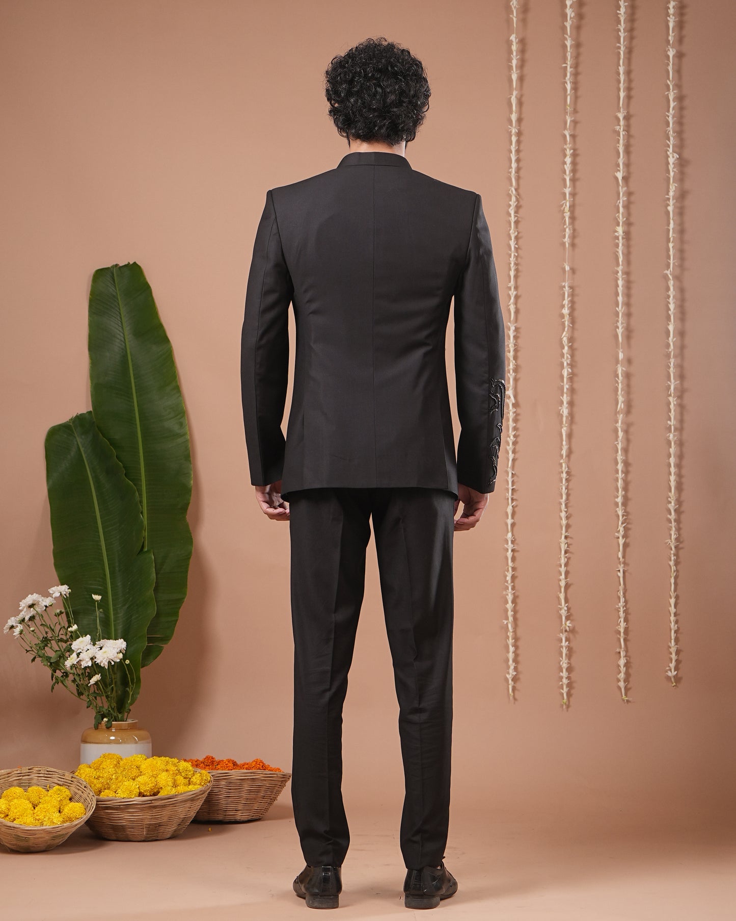 Black Jodhpuri Set (Set of 3)