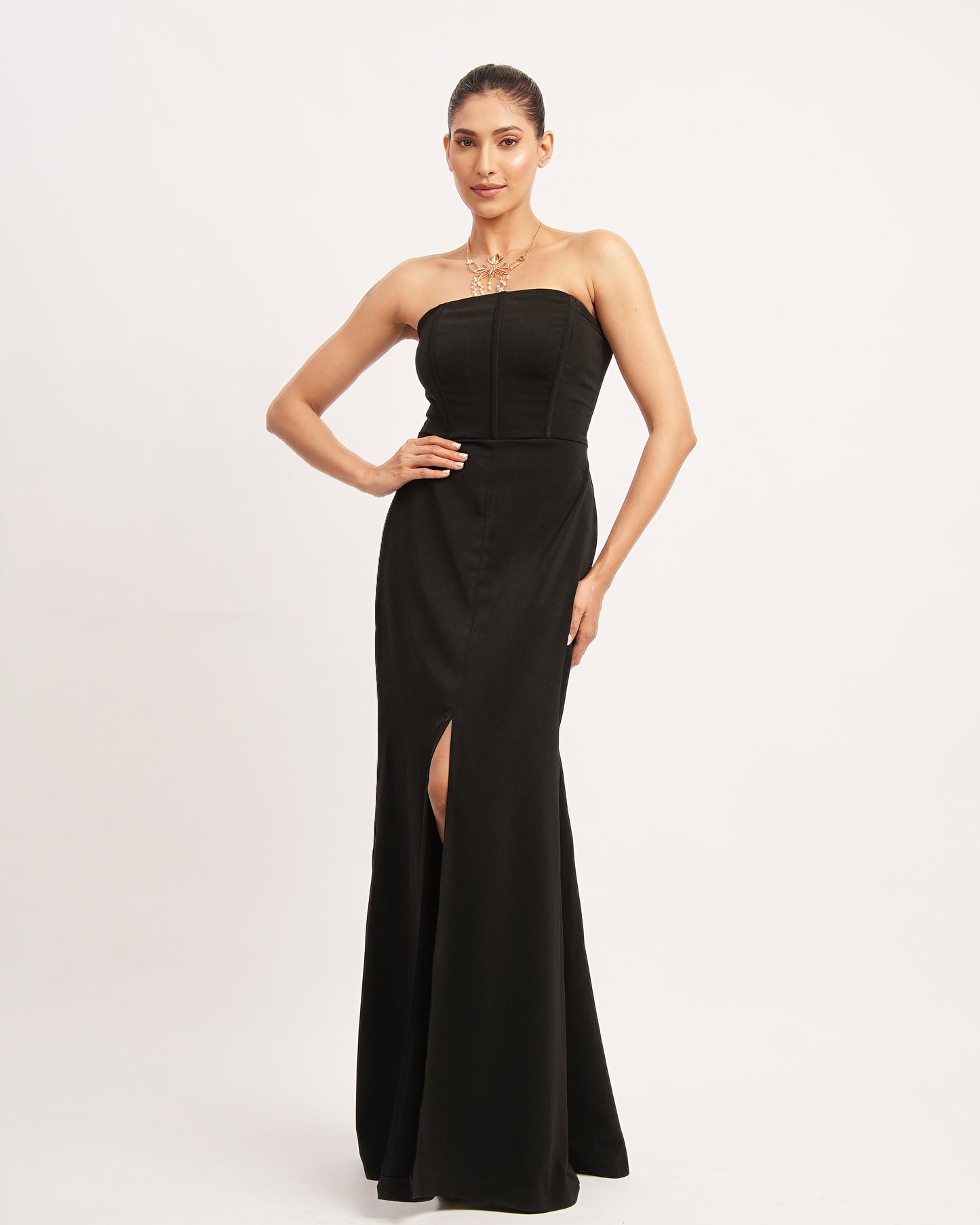 Aaira - Black Corset Long Dress (Set of 1)