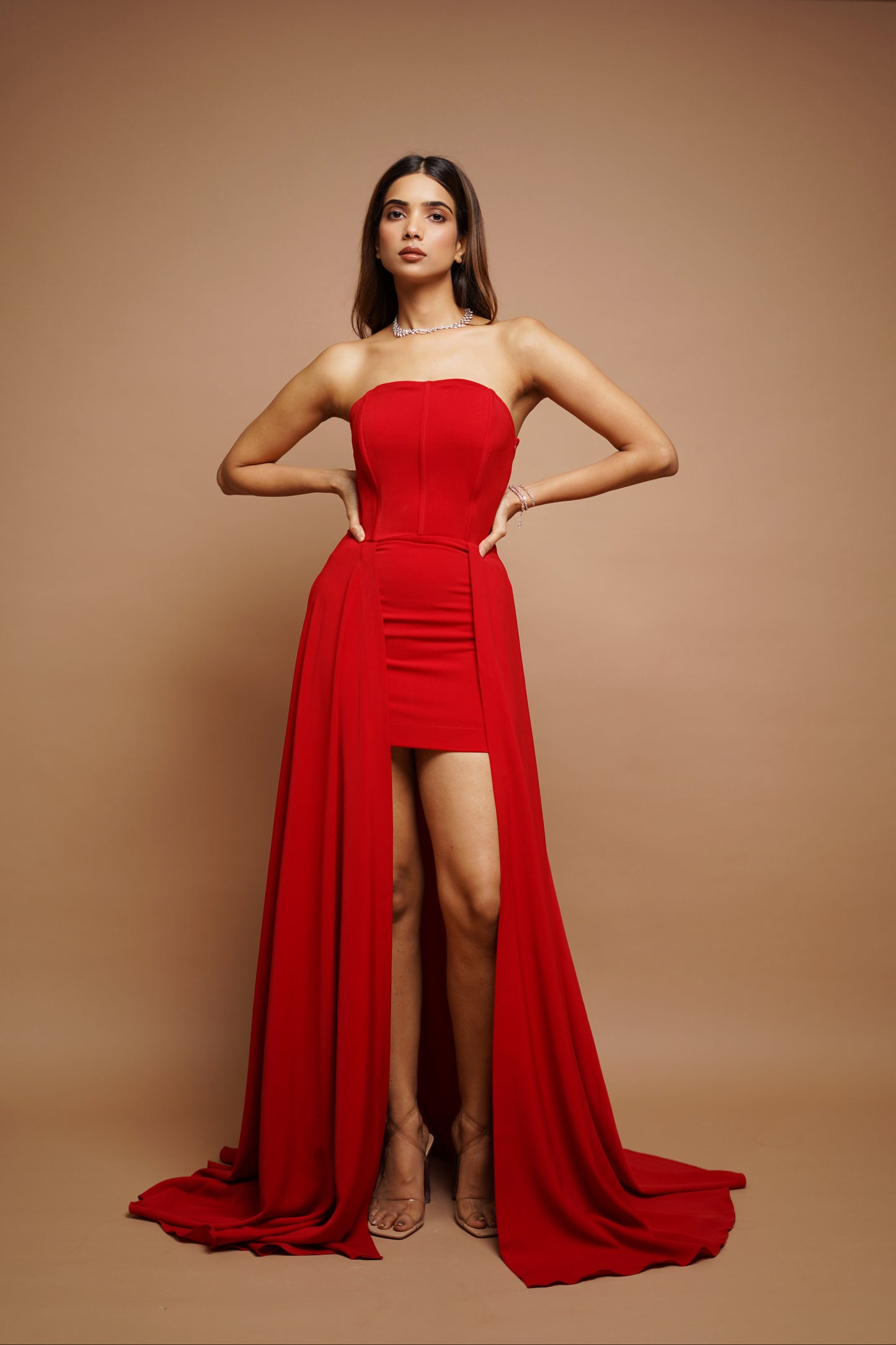 Red Tail Long Dress