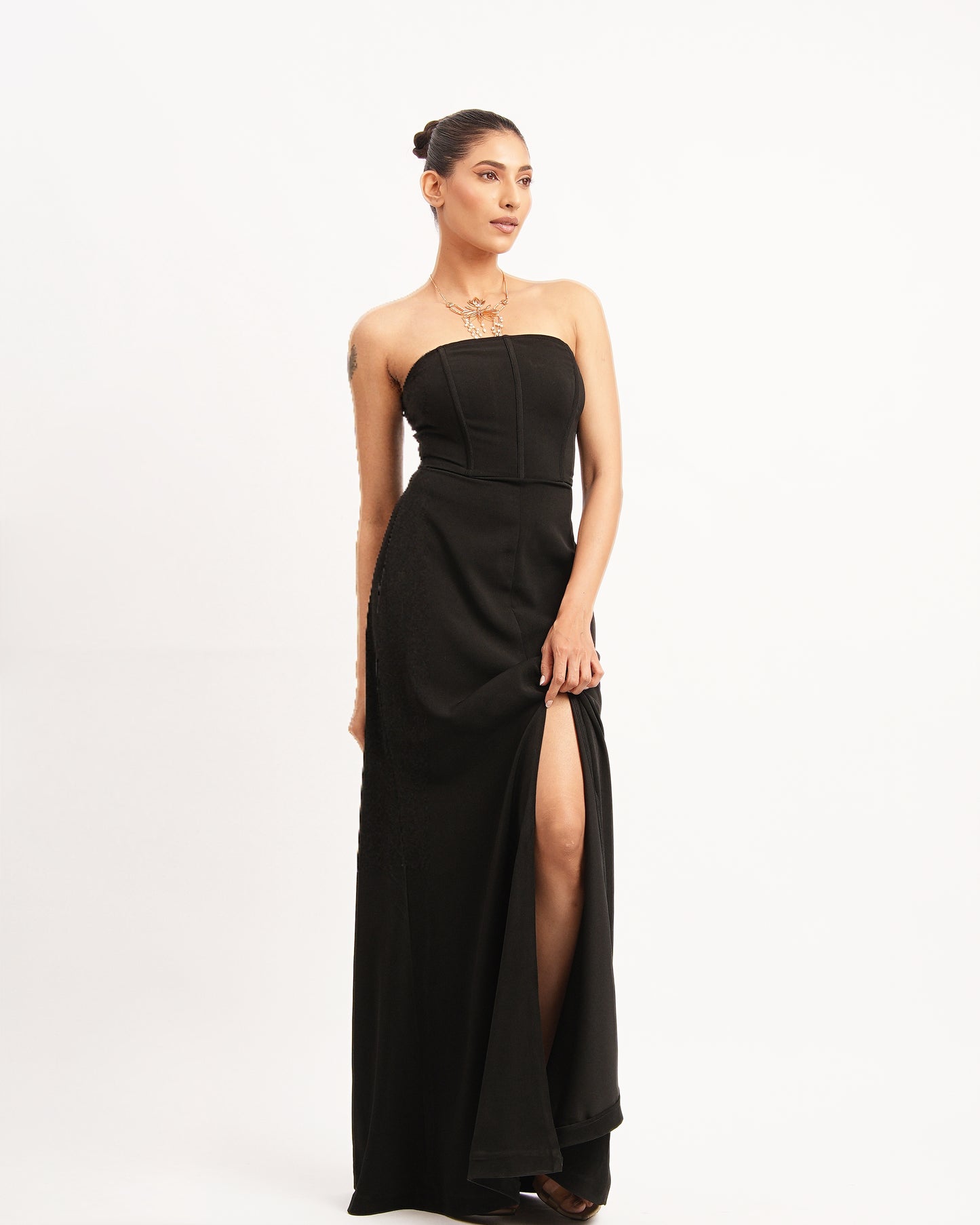Aaira - Black Corset Long Dress (Set of 1)