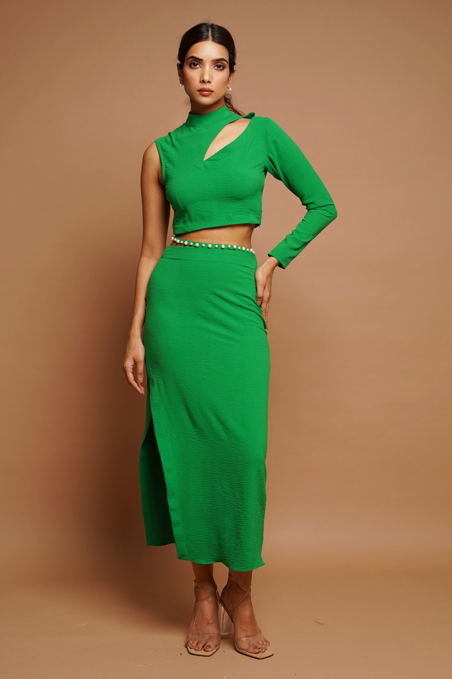 Green Cut-Out Co-ord (Set of 2)