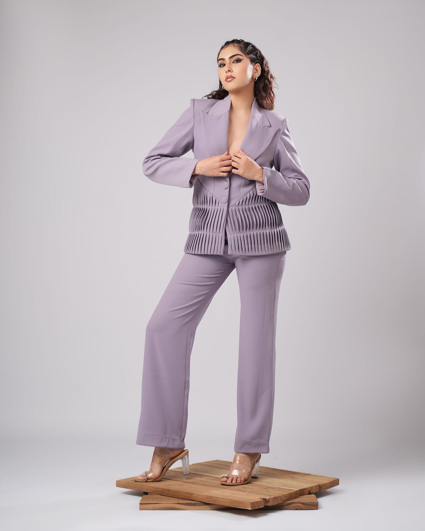 Seren - Lilac Architectural Power Suit (SET OF 2)