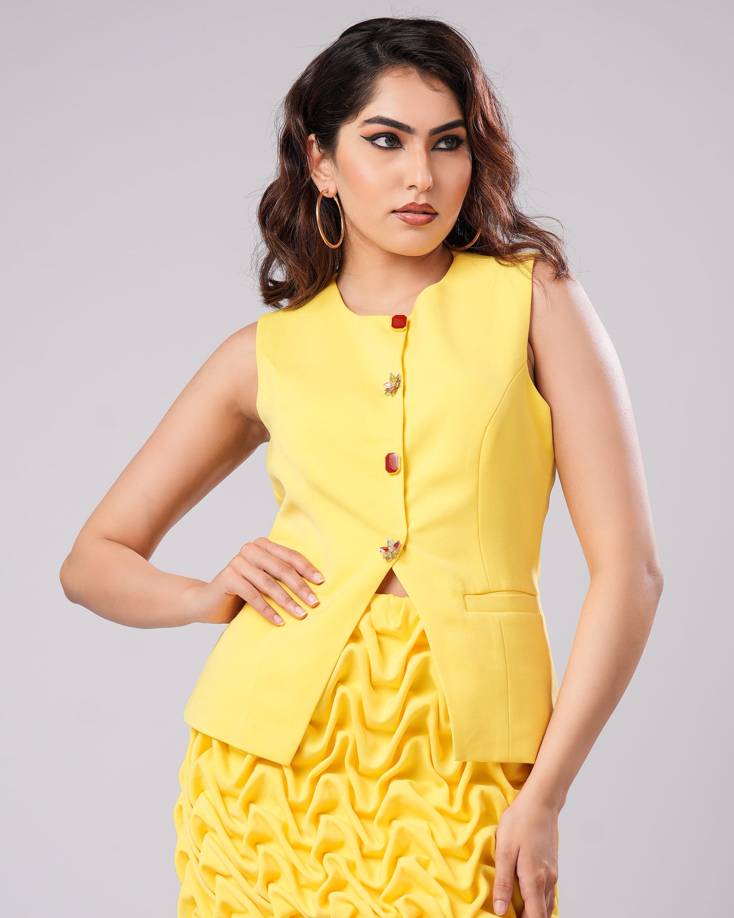 Birdie - Sunshine Sculpted Co-Ord (SET OF 2)