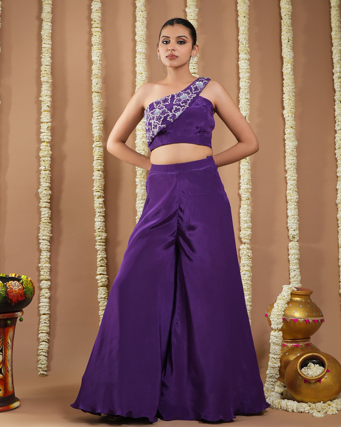 Dark Purple Indo Set  (Set Of 2)