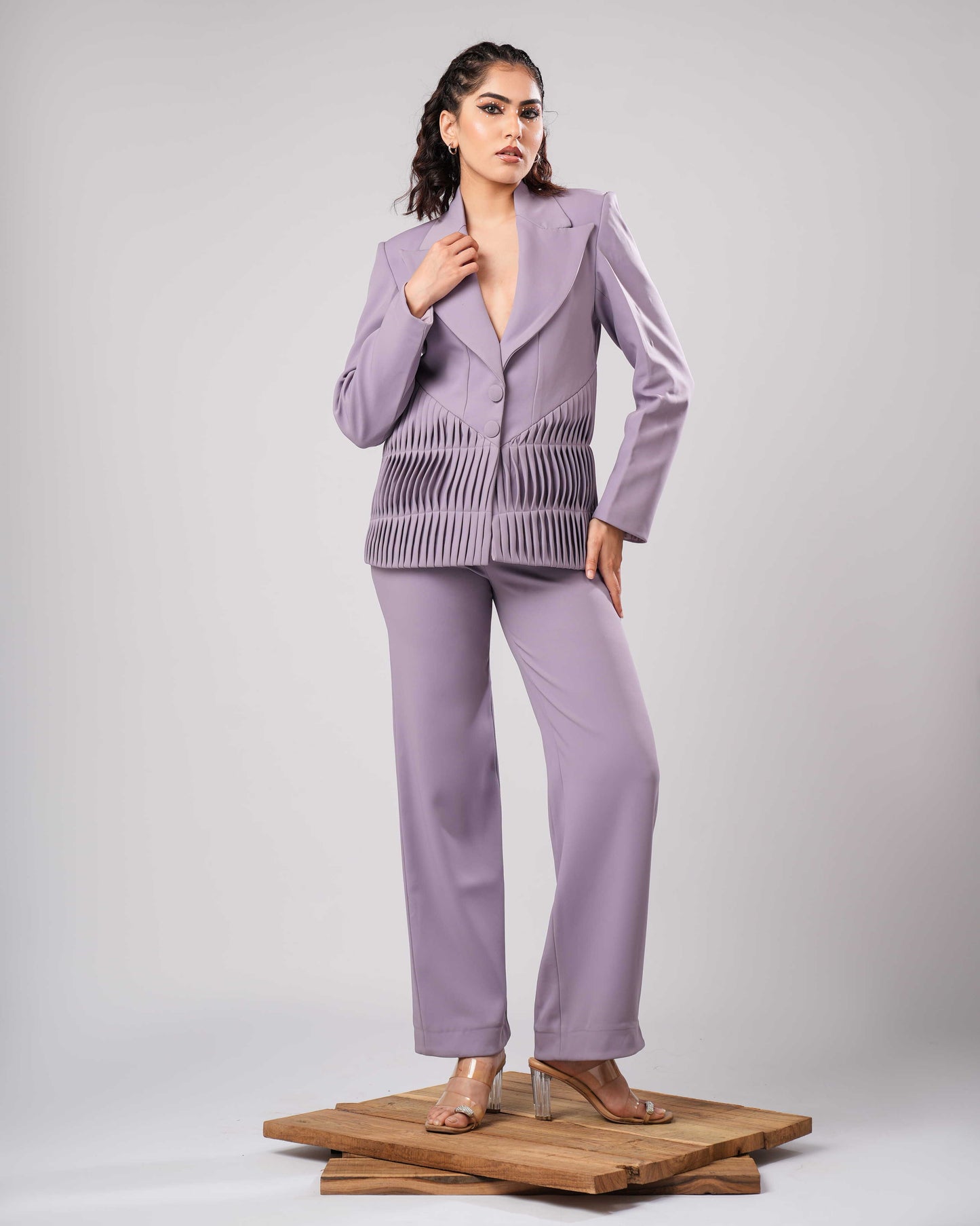 Seren - Lilac Architectural Power Suit (SET OF 2)