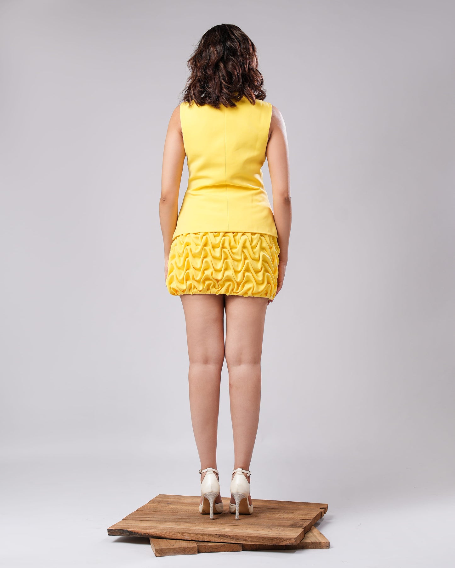 Birdie - Sunshine Sculpted Co-Ord (SET OF 2)