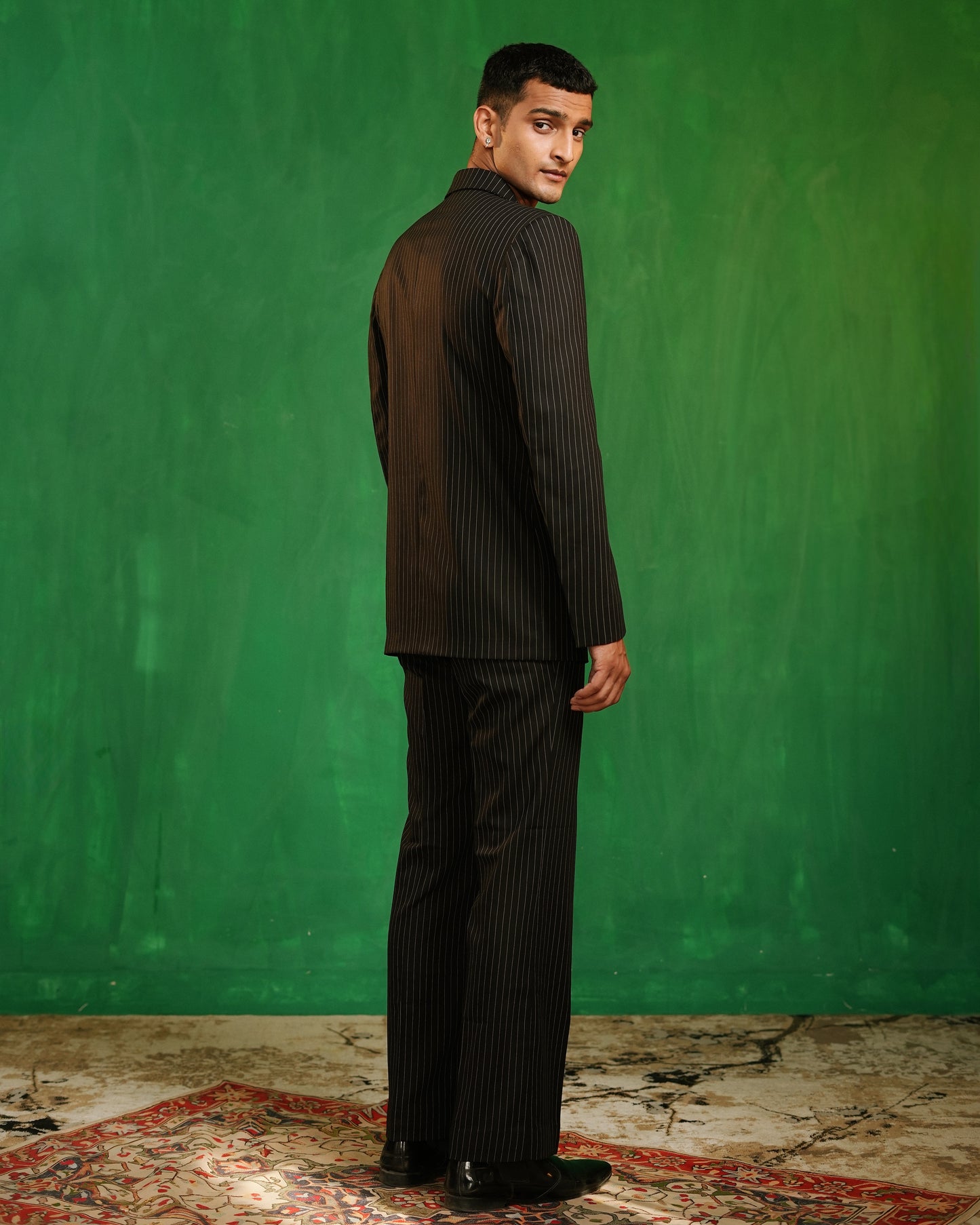 Black Pinstripe Contemporary Co-Ord Set (Set of 2)