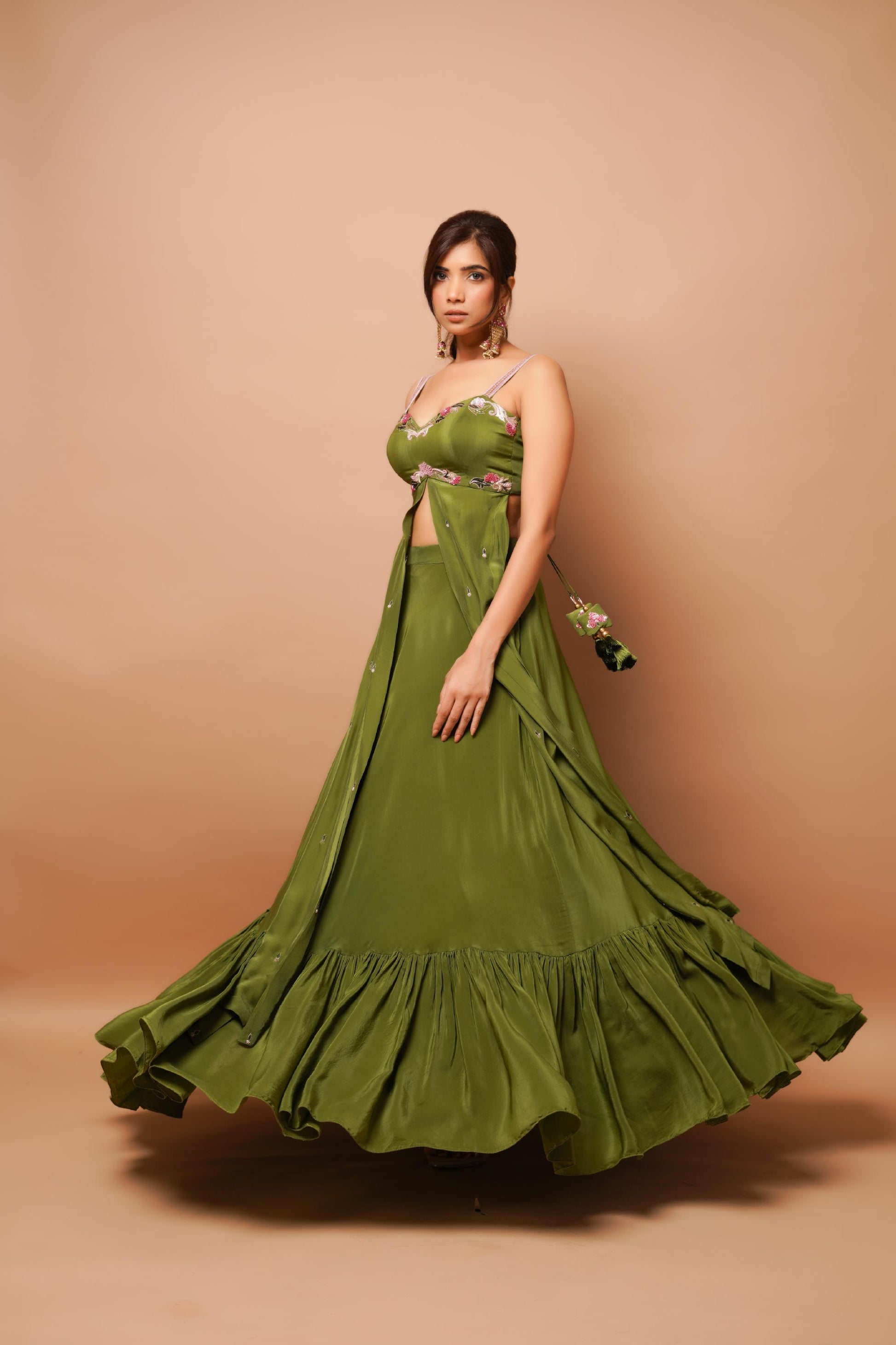 Mehndi Green Indo Western Set - Contemporary and Elegant | Ahiclothing ahiclothing Mehndi Green Indo Western Set - Contemporary and Elegant | Ahiclothing ahiclothing