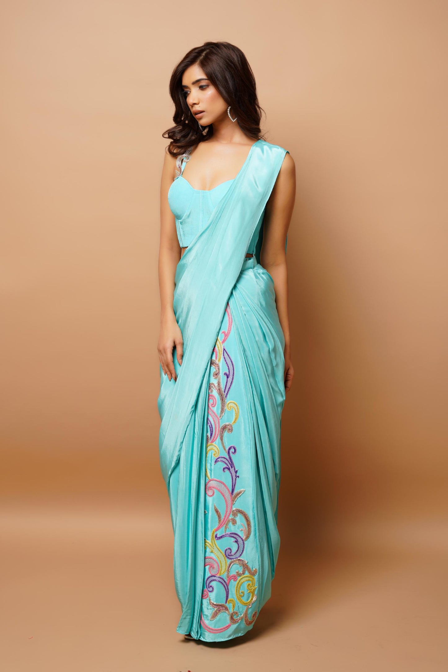 Firozi Ready To Wear Saree Image 3