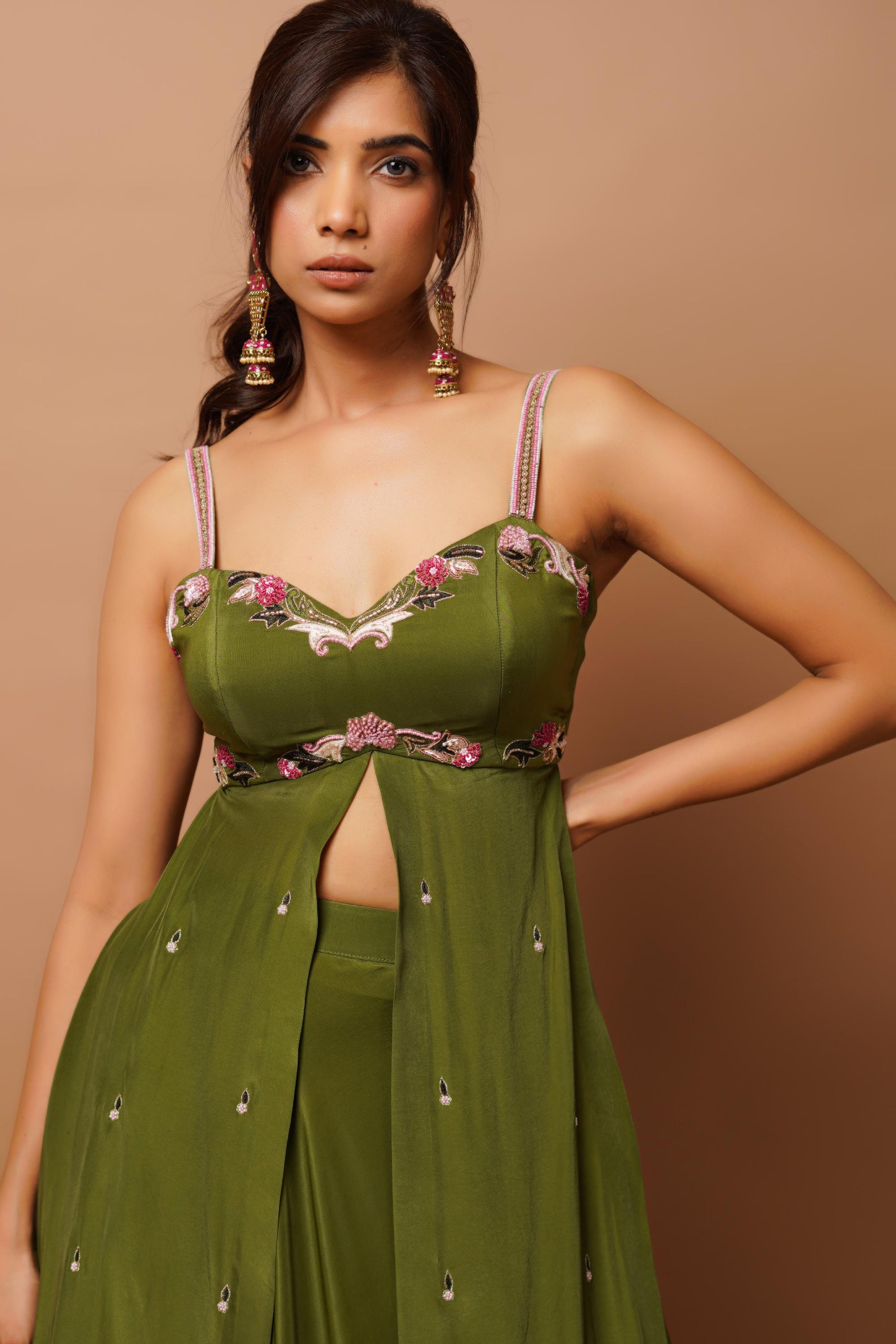 Mehndi Green Indo Western Set - Contemporary and Elegant | Ahiclothing ahiclothing Mehndi Green Indo Western Set - Contemporary and Elegant | Ahiclothing ahiclothing