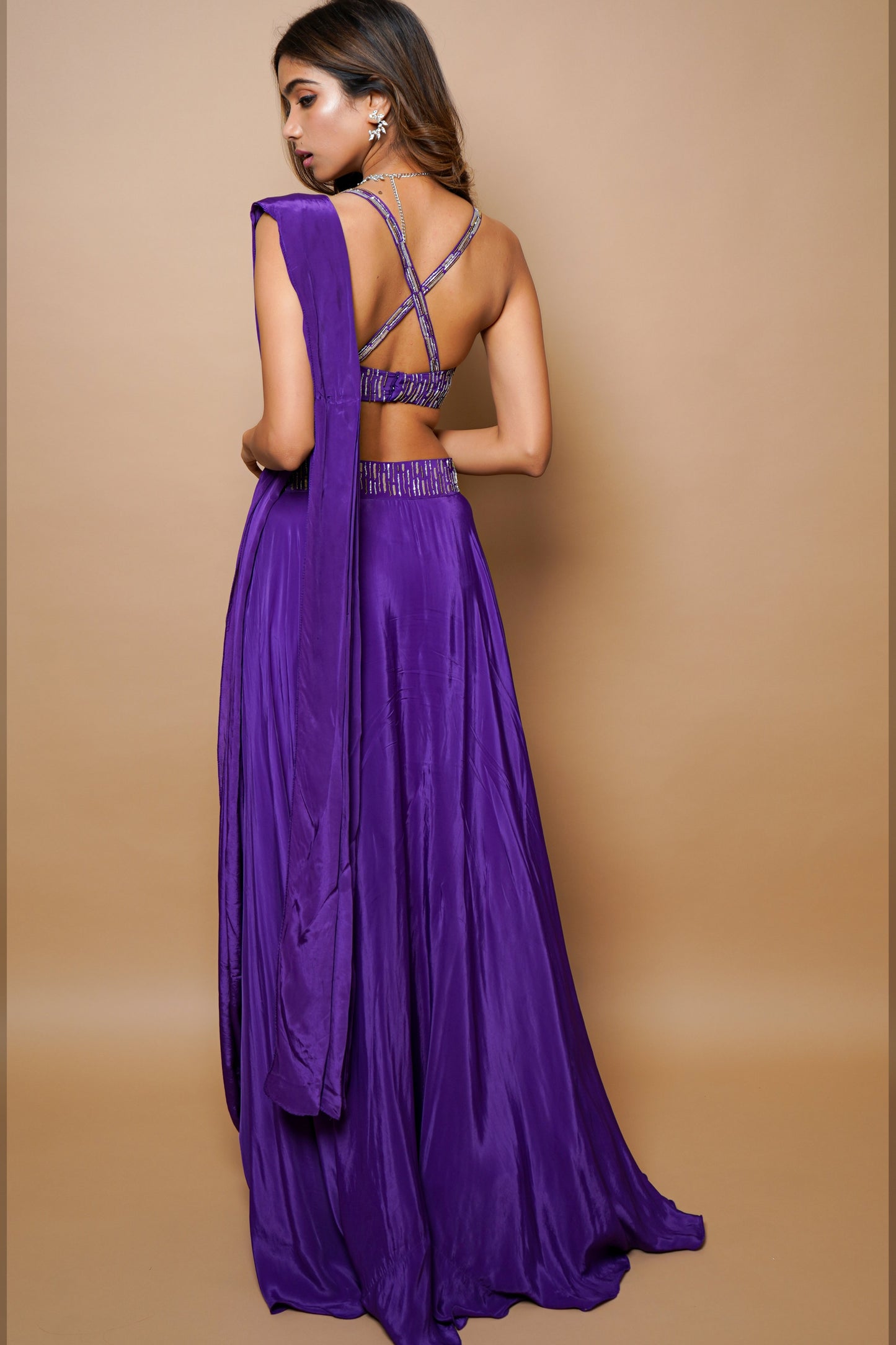 Dark Purple Lehenga Set image 5