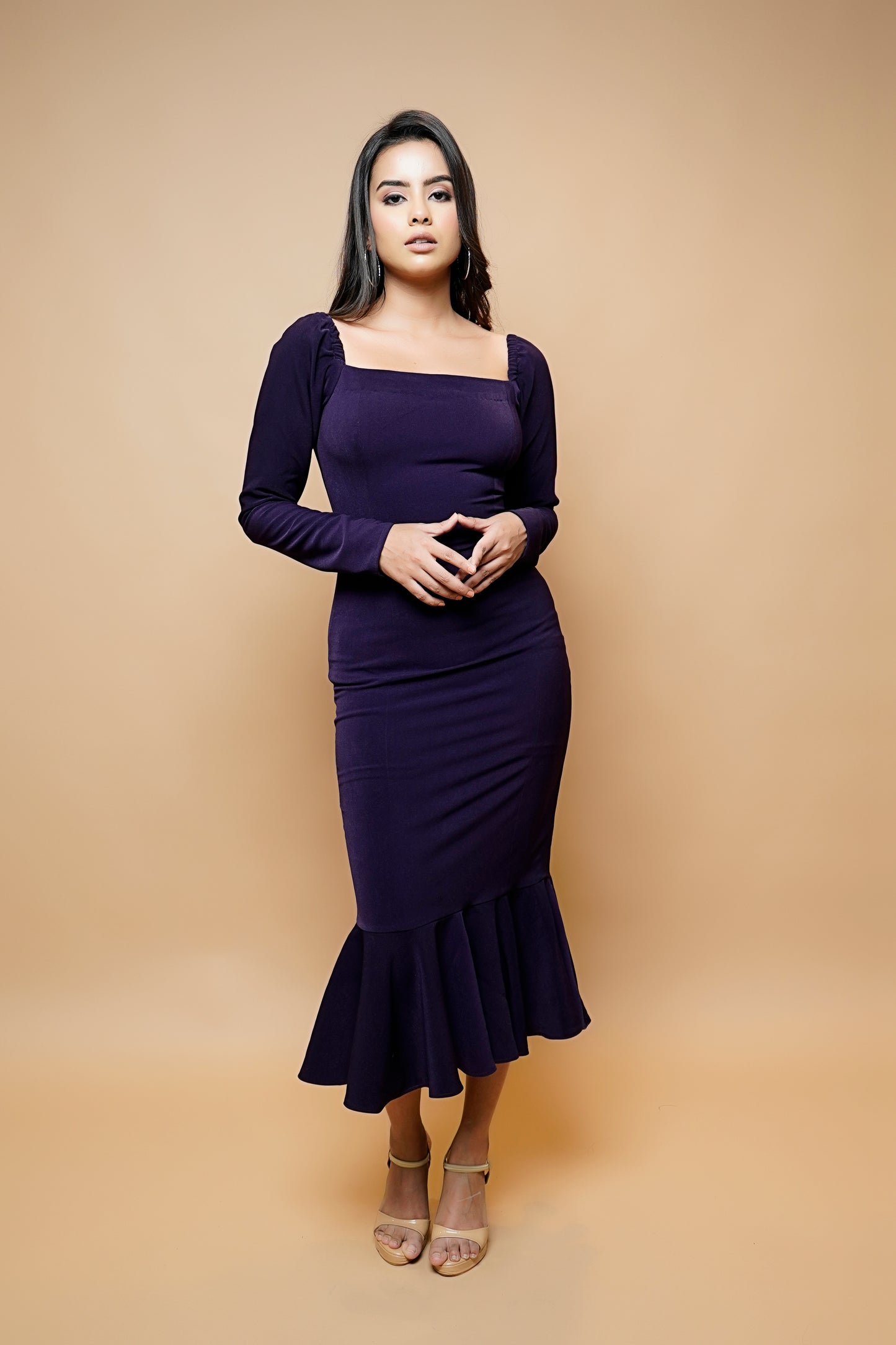 Dark Purple Bodycon Dress