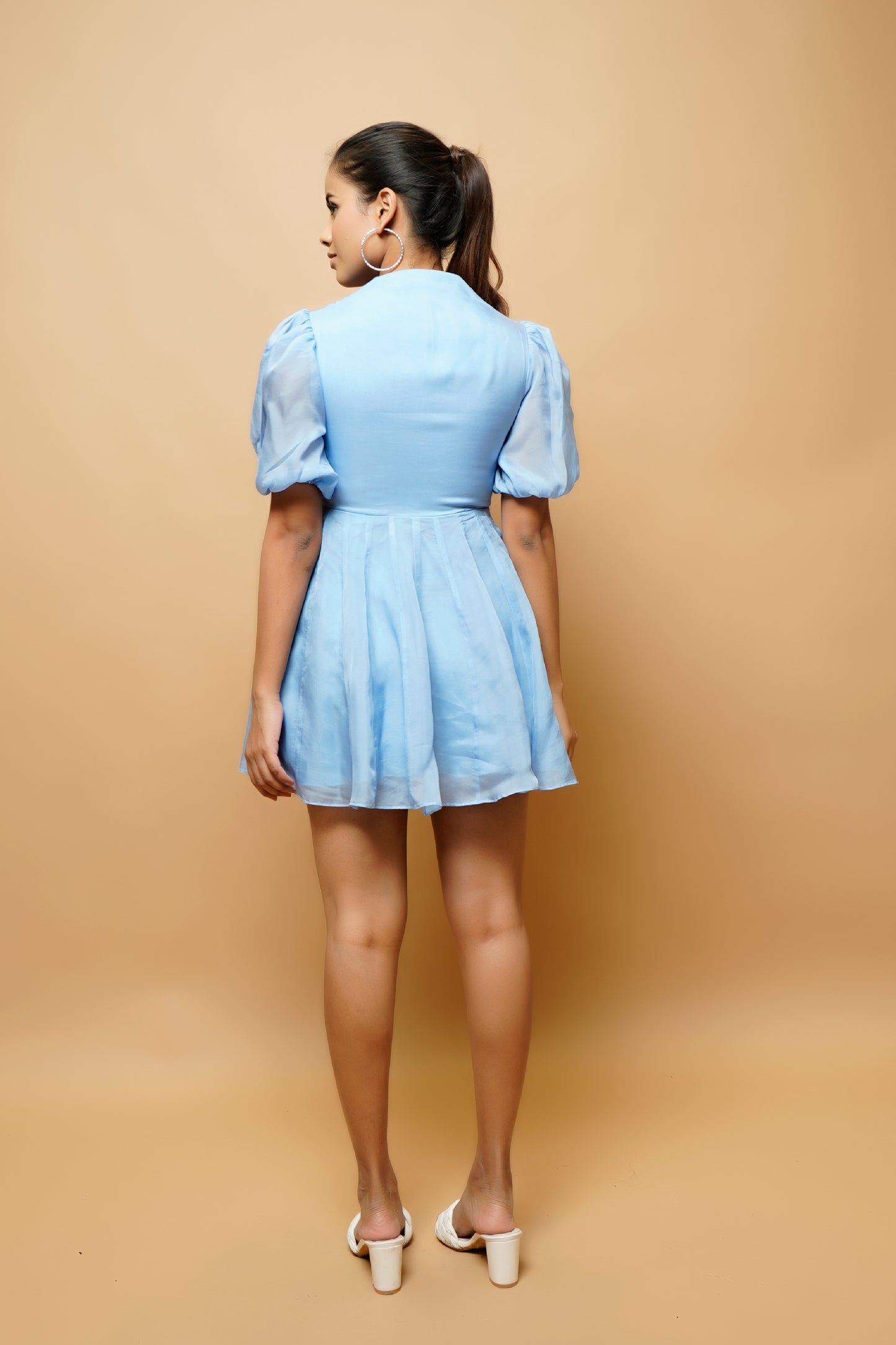 Iced Blue Kali Organza Mini