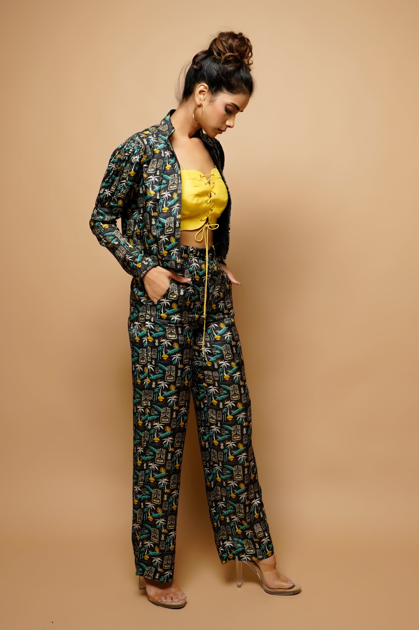 Digital Printed Bomber Jacket 3Piece Co-Ord